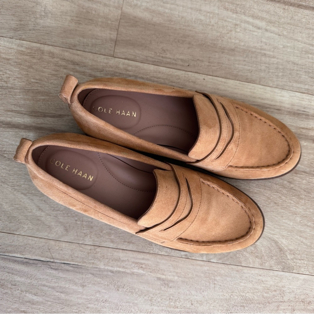 Cole Haan Tan Suede Loafers